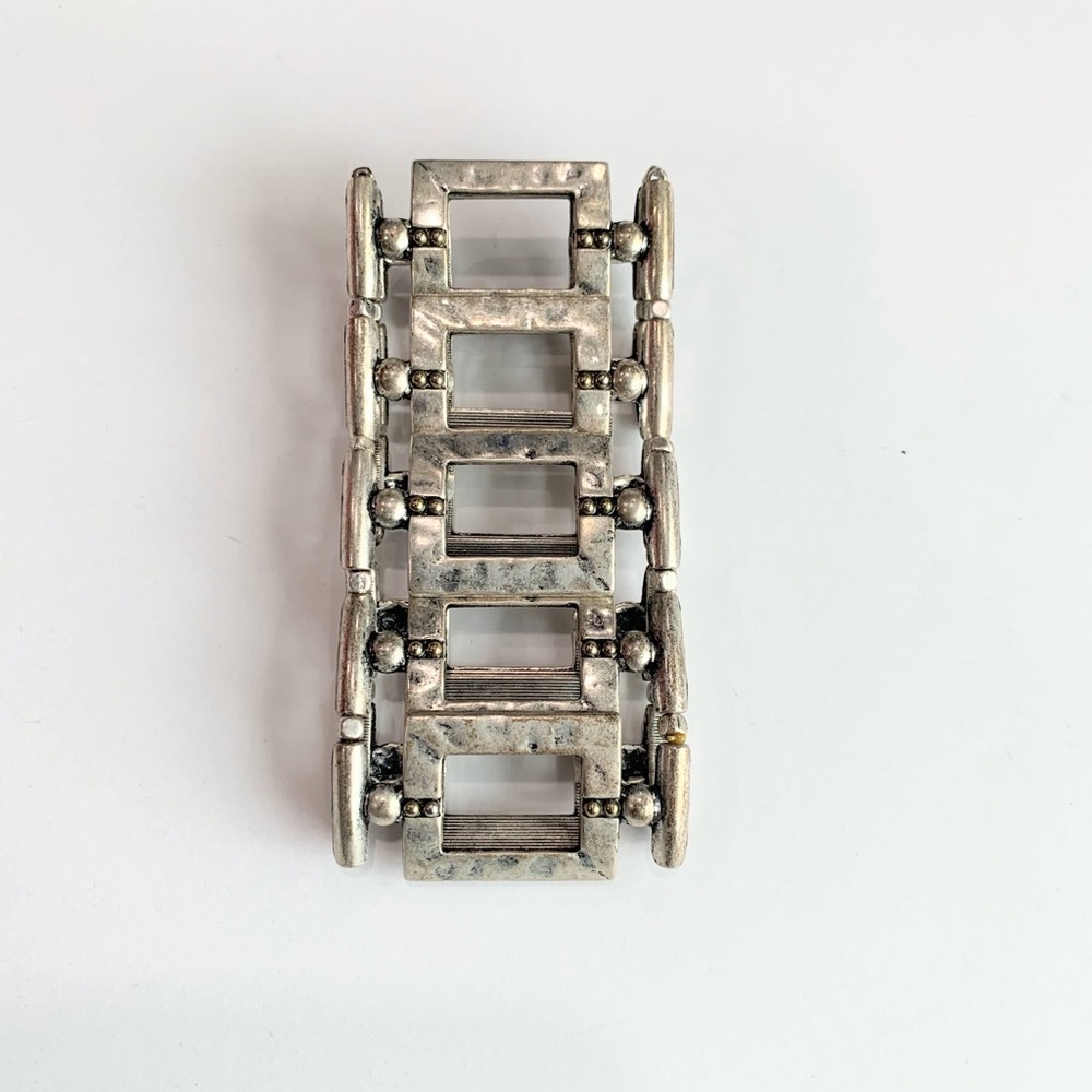 Silver plated metal stretch Bracelet - Picture 3 of 3